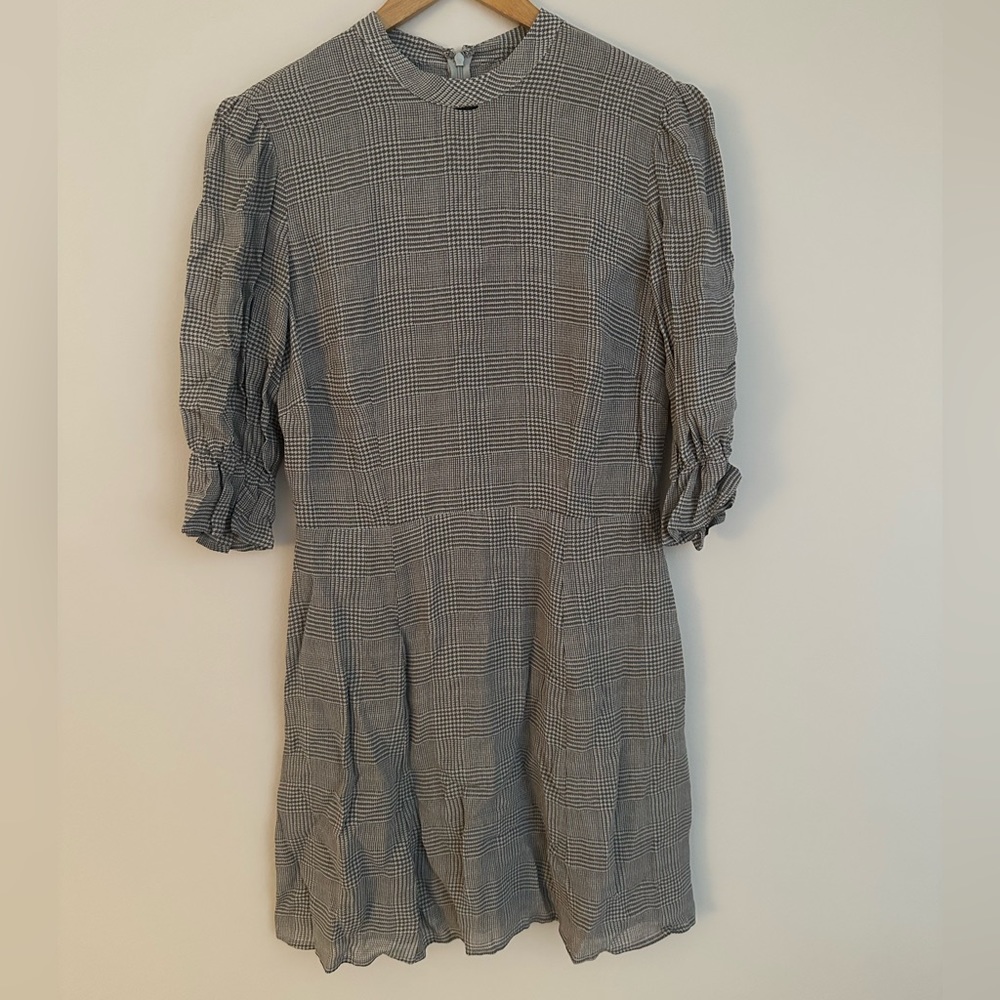 Reformation Half Sleee Dress, Grey 8 (Medium, M)